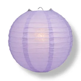 10" Lavender Round Paper Lantern, Even Ribbing, Chinese Hanging Wedding & Party Decoration