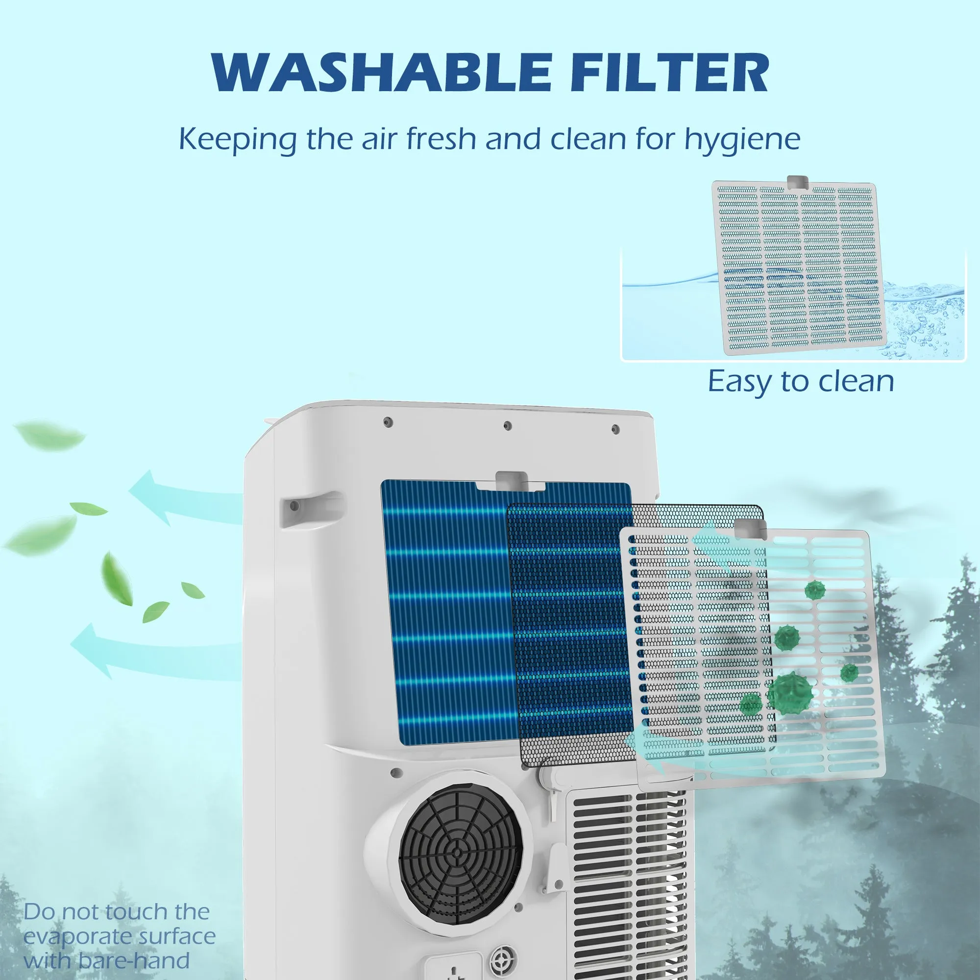 14,000 BTU Mobile Air Conditioner, 35m¬≤, Smart Home WiFi, with Dehumidifier, Fan, 24H Timer, Window Kit, White