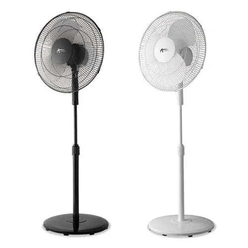 16" 3-speed Oscillating Pedestal Stand Fan, Metal, Plastic, Black