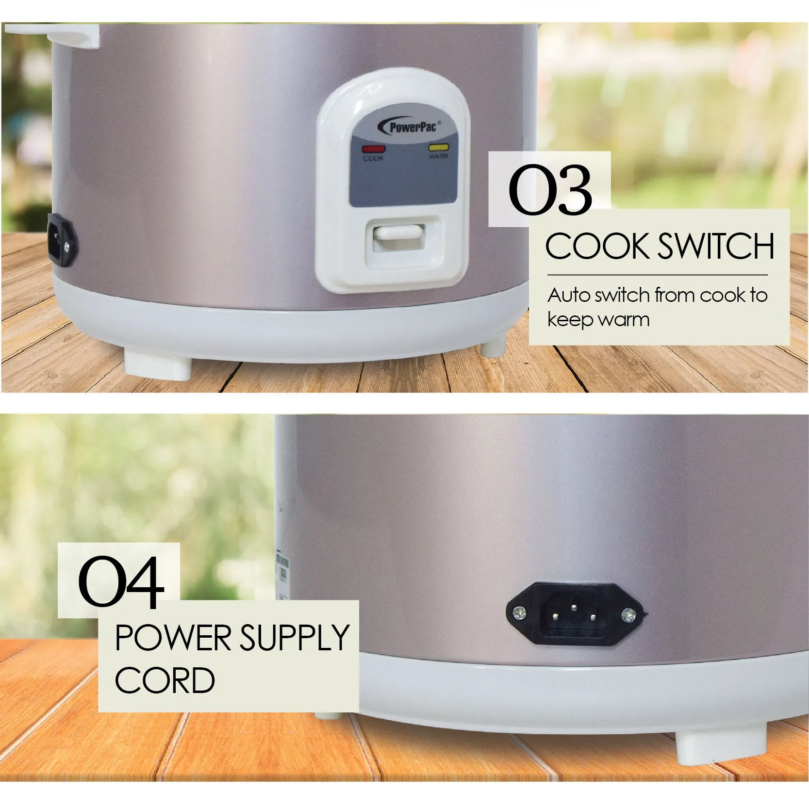 1L Rice Cooker with Steamer (PPRC64)