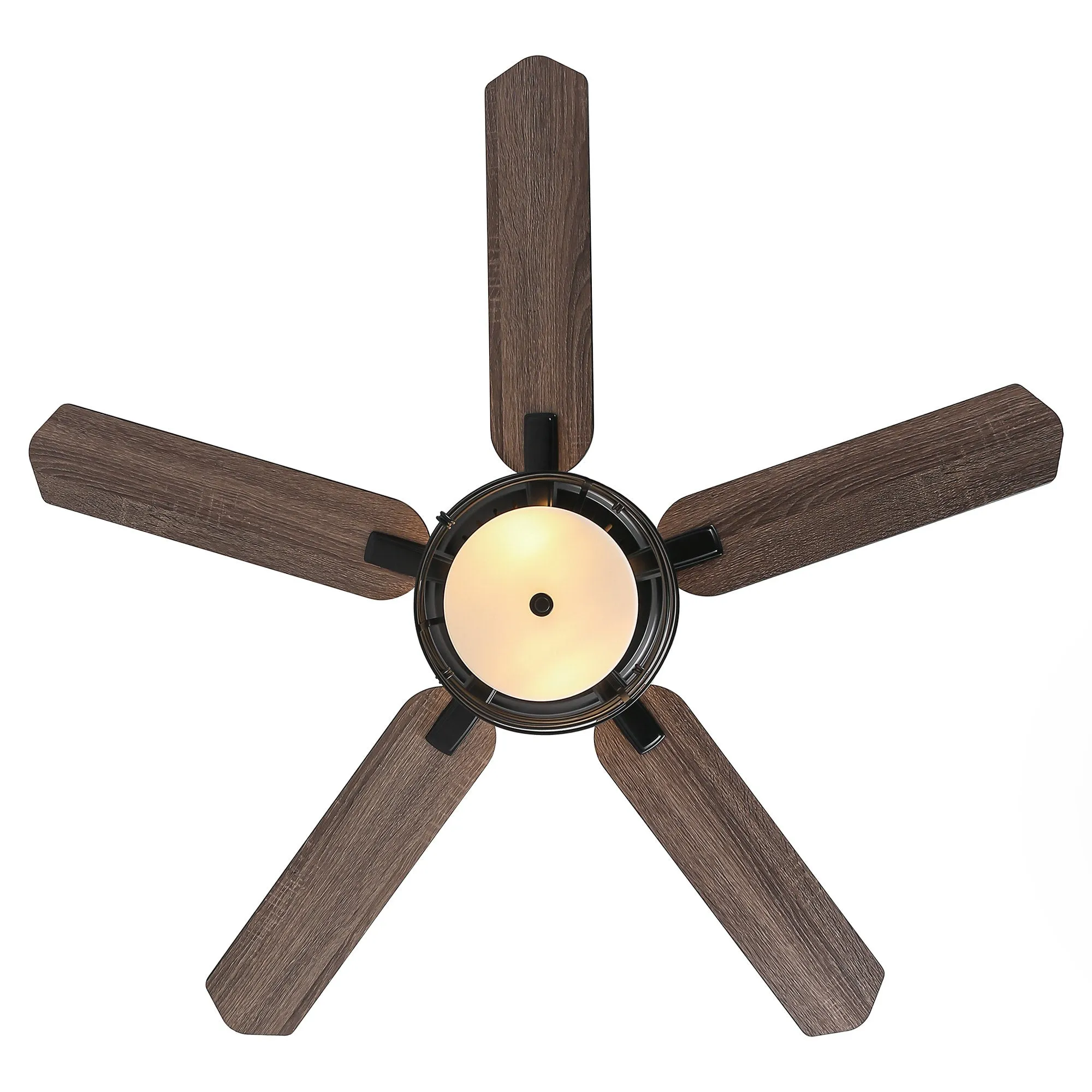 48" Athens Industrial Flush Mount Reversible Ceiling Fan with Lighting and Remote Control