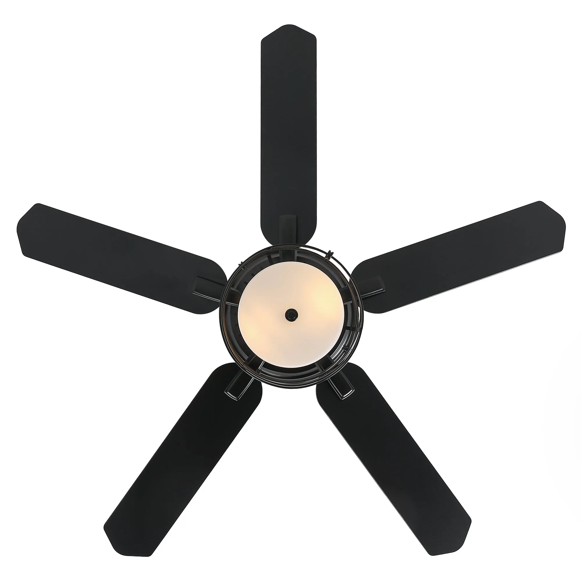 48" Athens Industrial Flush Mount Reversible Ceiling Fan with Lighting and Remote Control