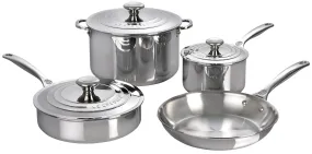 7-Piece Set (10" Fry Pan, 2 qt. Saucepan w/Lid, 3 qt. Saute Pan w/Lid, 7 qt. Stockpot w/Lid)