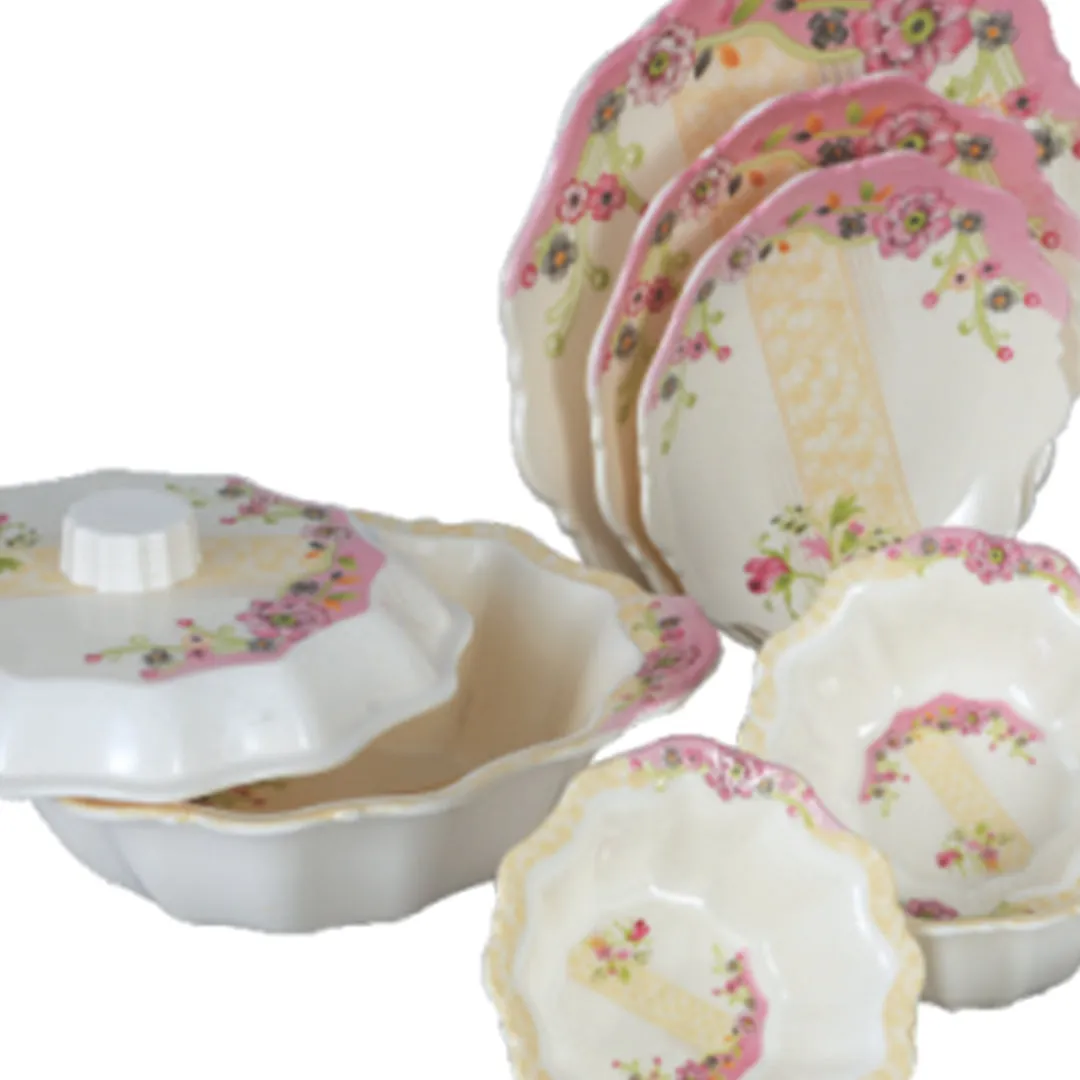 72 Pieces Opel Melamine Single Glaze Dinnerware Set