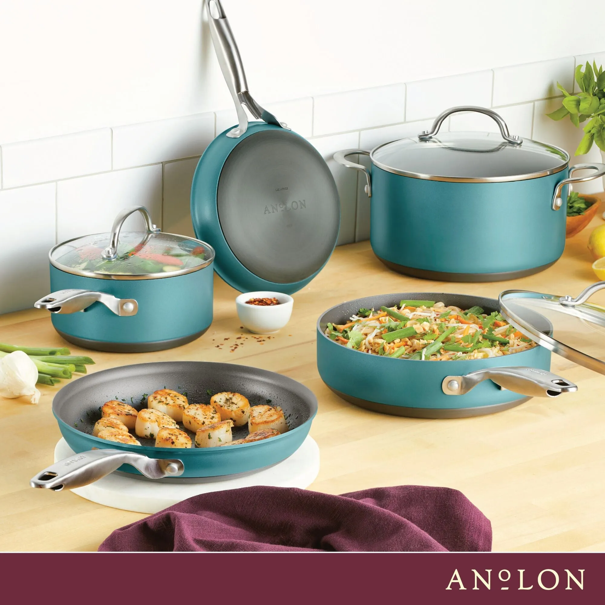 8-Piece Hard Anodized Nonstick Cookware Set