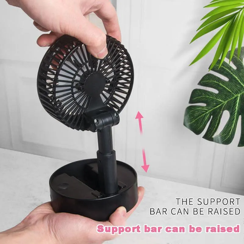 Adjustable Mini Handheld Desk Fan Pink