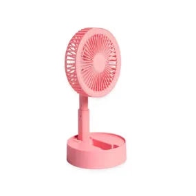 Adjustable Mini Handheld Desk Fan Pink