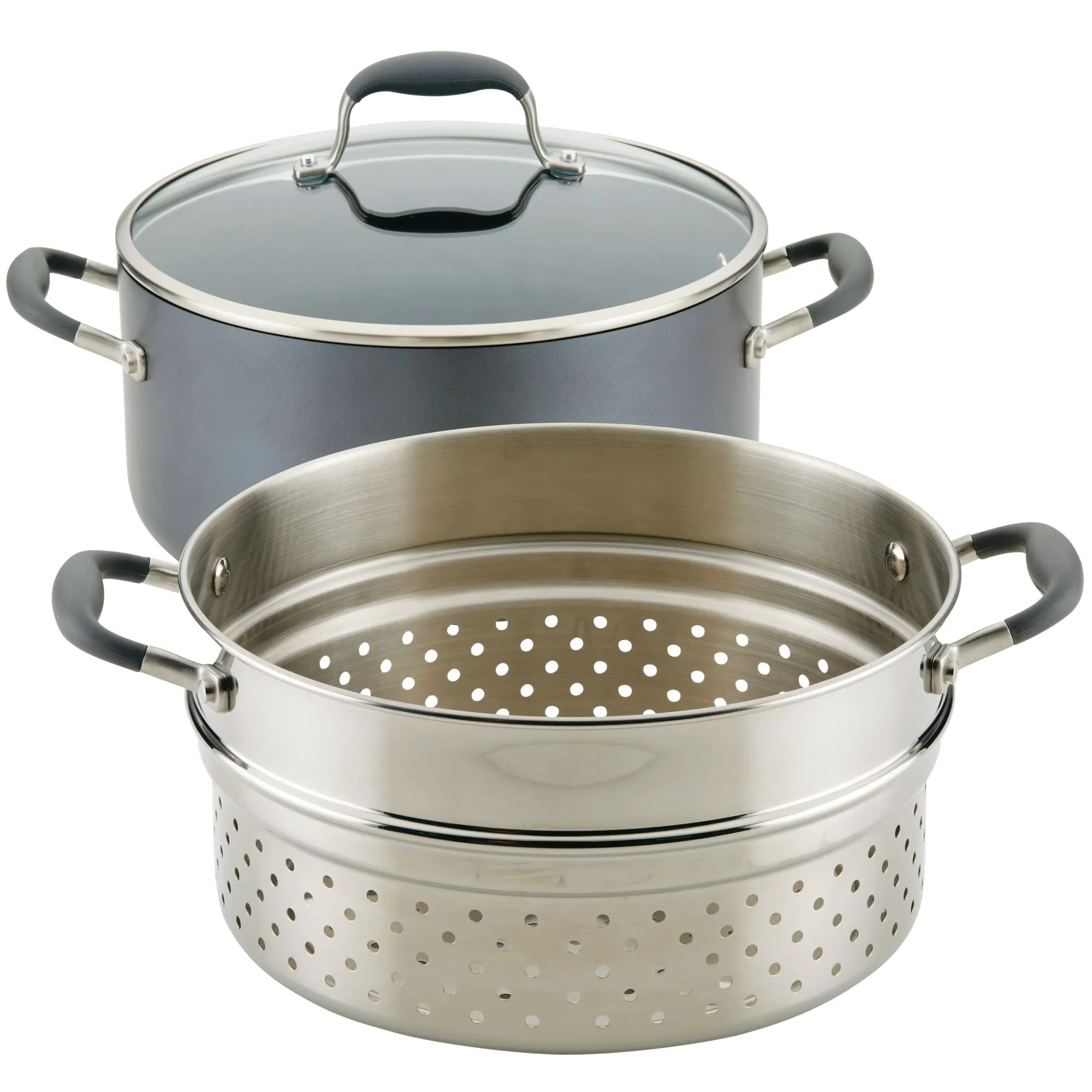 Advanced Home 8.5-Quart Wide Stockpot with Multi-Function Insert