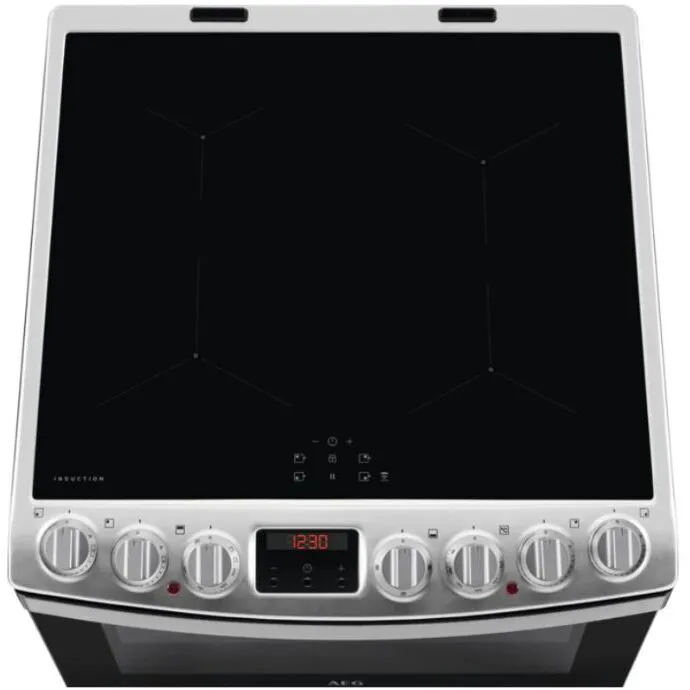 AEG CIB6742ACM Double Oven Cooker with Induction Hob - Stainless Steel