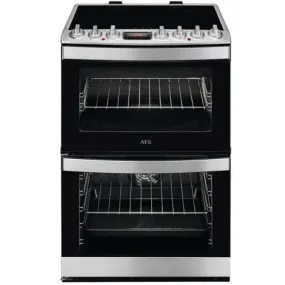 AEG CIB6742ACM Double Oven Cooker with Induction Hob - Stainless Steel