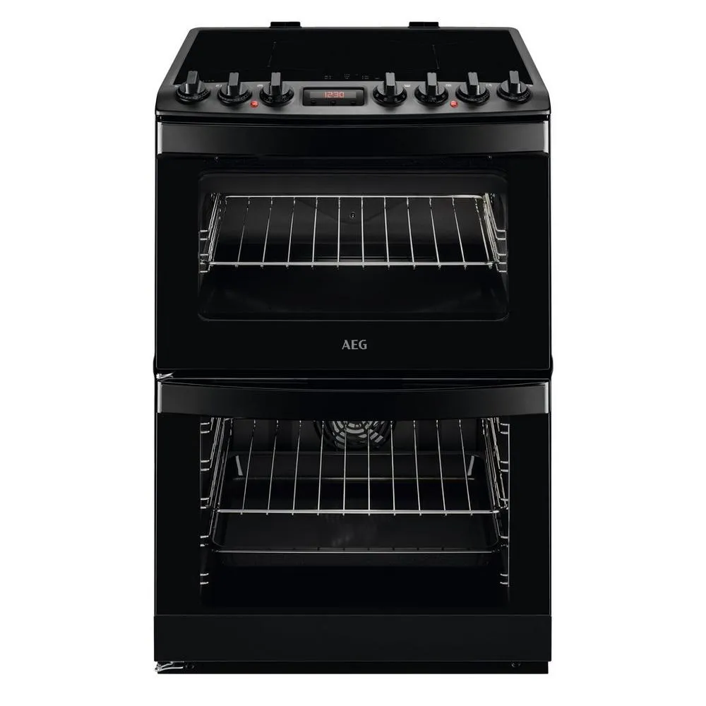 AEG CIB6742MCB Double Oven Cooker with Induction Hob - Matt Black