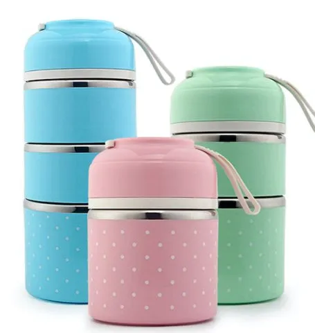 Aggels Portable Stainless, thermos, insulated, Steel Leak-Proof Food Container Lunch Box storage, Kitchen Food box