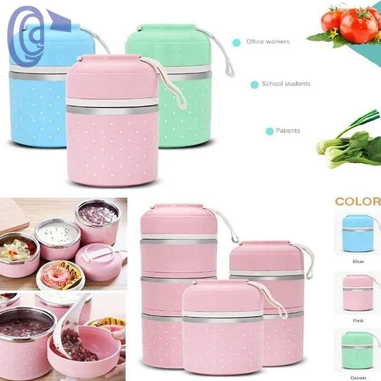 Aggels Portable Stainless, thermos, insulated, Steel Leak-Proof Food Container Lunch Box storage, Kitchen Food box