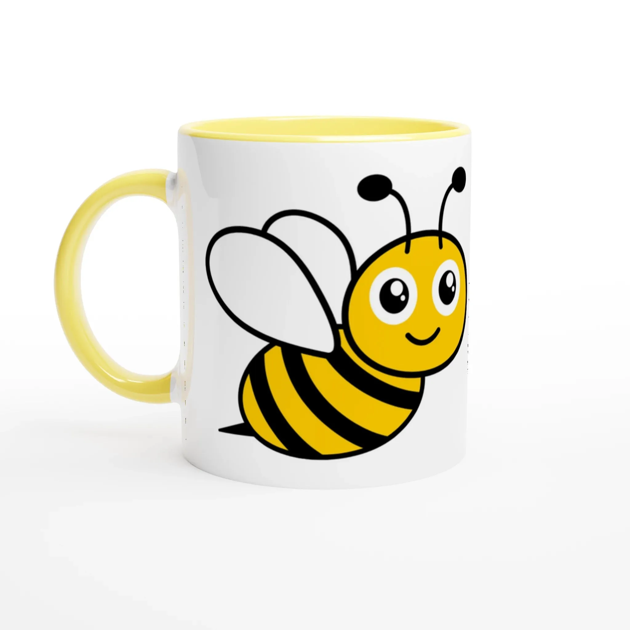 Always Bee Cool - Yellow Ceramic Mug with Cute Bee Design