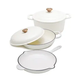 Aqua Leon Enamel Cast Iron 5 Piece - Cream