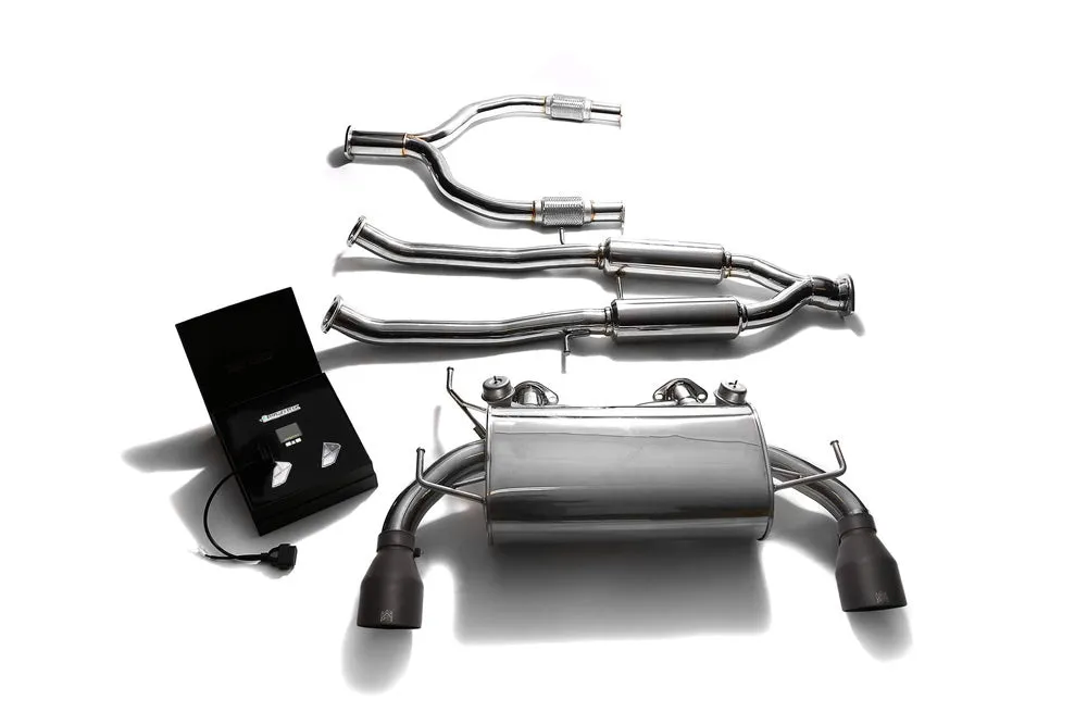 ARMYTRIX Stainless Steel Valvetronic Catback Exhaust System Dual Matte Black Tips Nissan 370Z 2009-2020