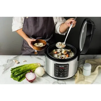 Aroma 20 Cup Digital Multicooker & Rice Cooker - Stainless Steel