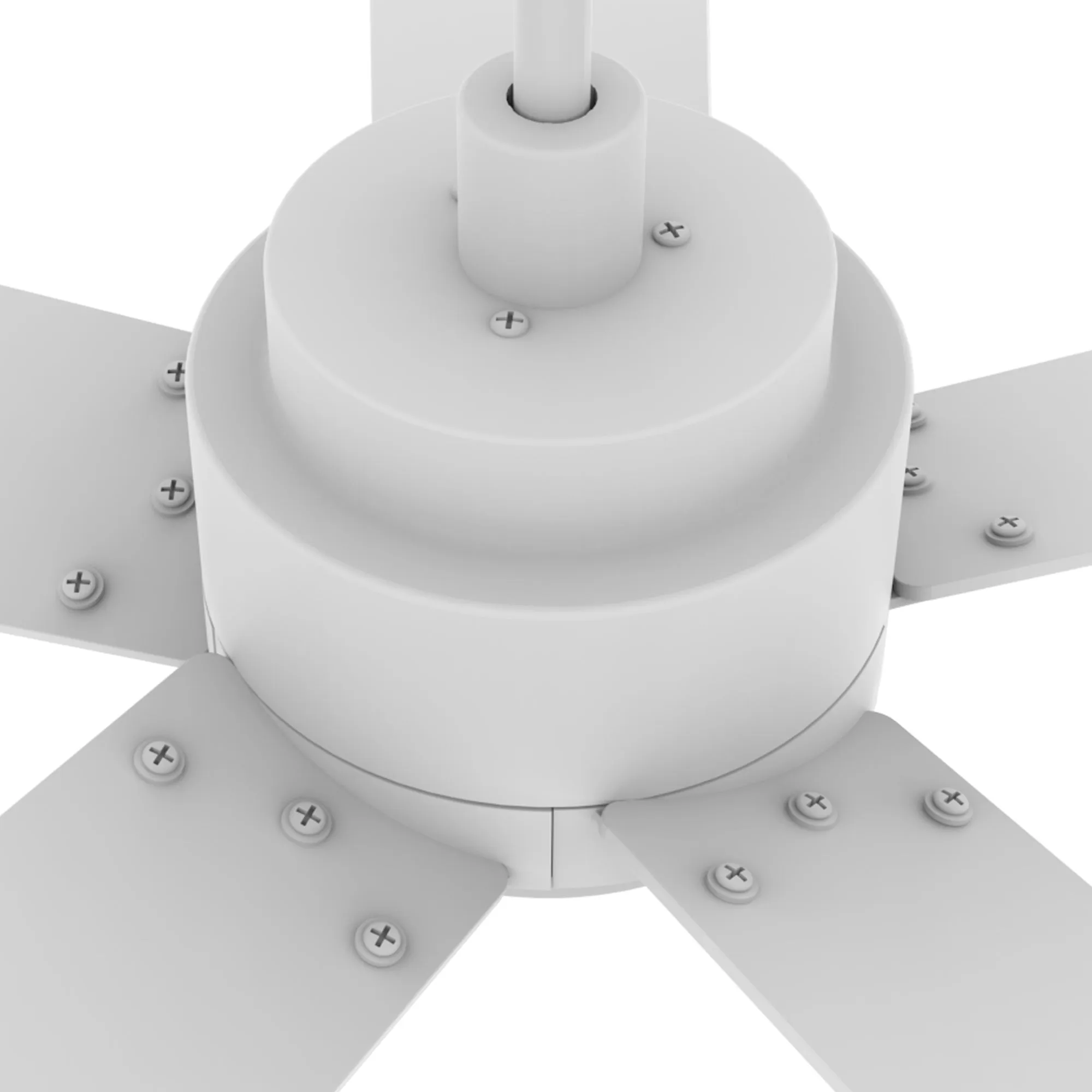 ASCENDER 56 inch 5-Blade Smart Ceiling Fan with LED Light & Remote Control - White/White