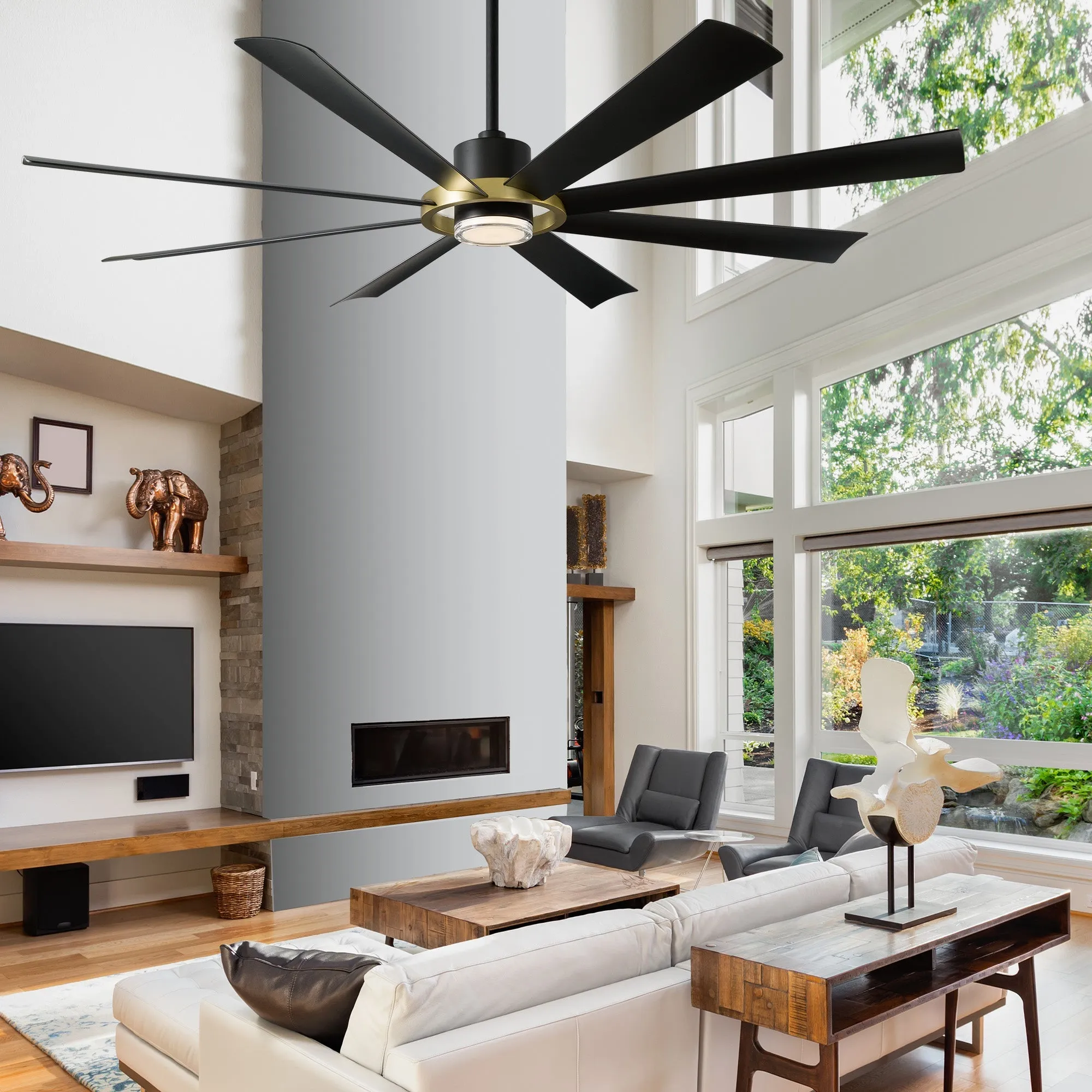 Aura Indoor/Outdoor 8-Blade 72" LED Smart Ceiling Fan