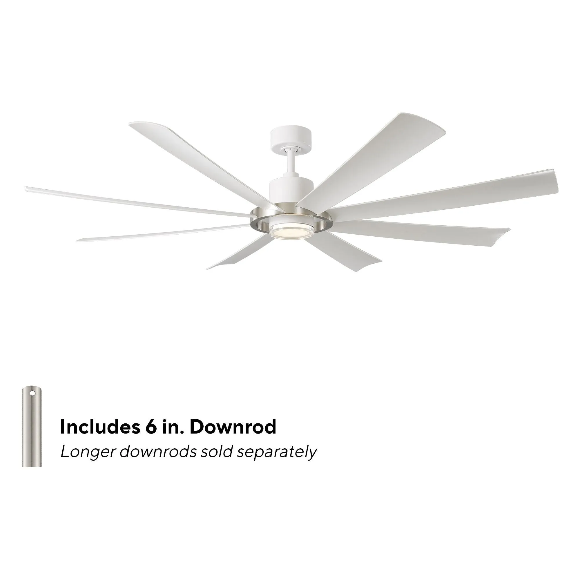 Aura Indoor/Outdoor 8-Blade 72" LED Smart Ceiling Fan