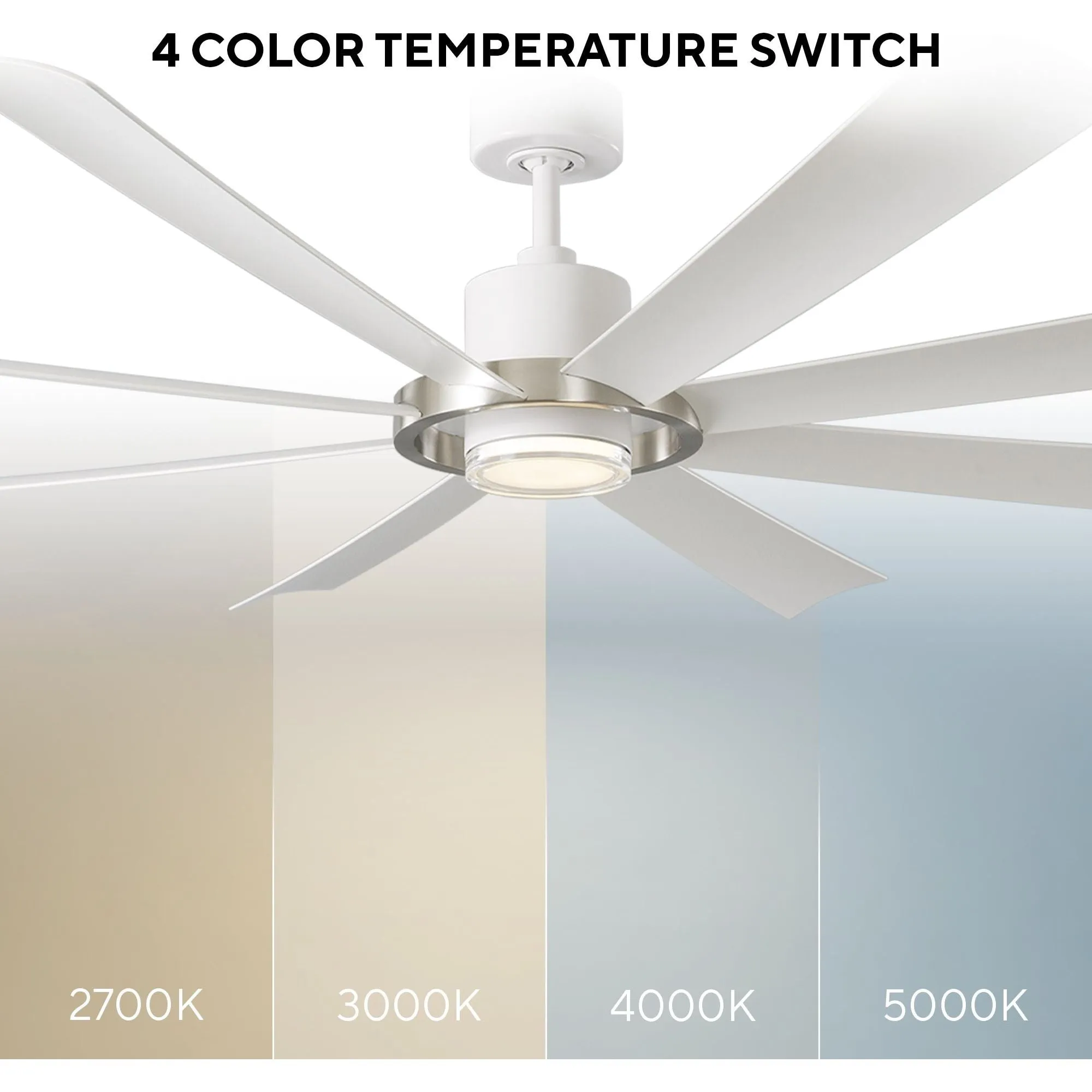 Aura Indoor/Outdoor 8-Blade 72" LED Smart Ceiling Fan