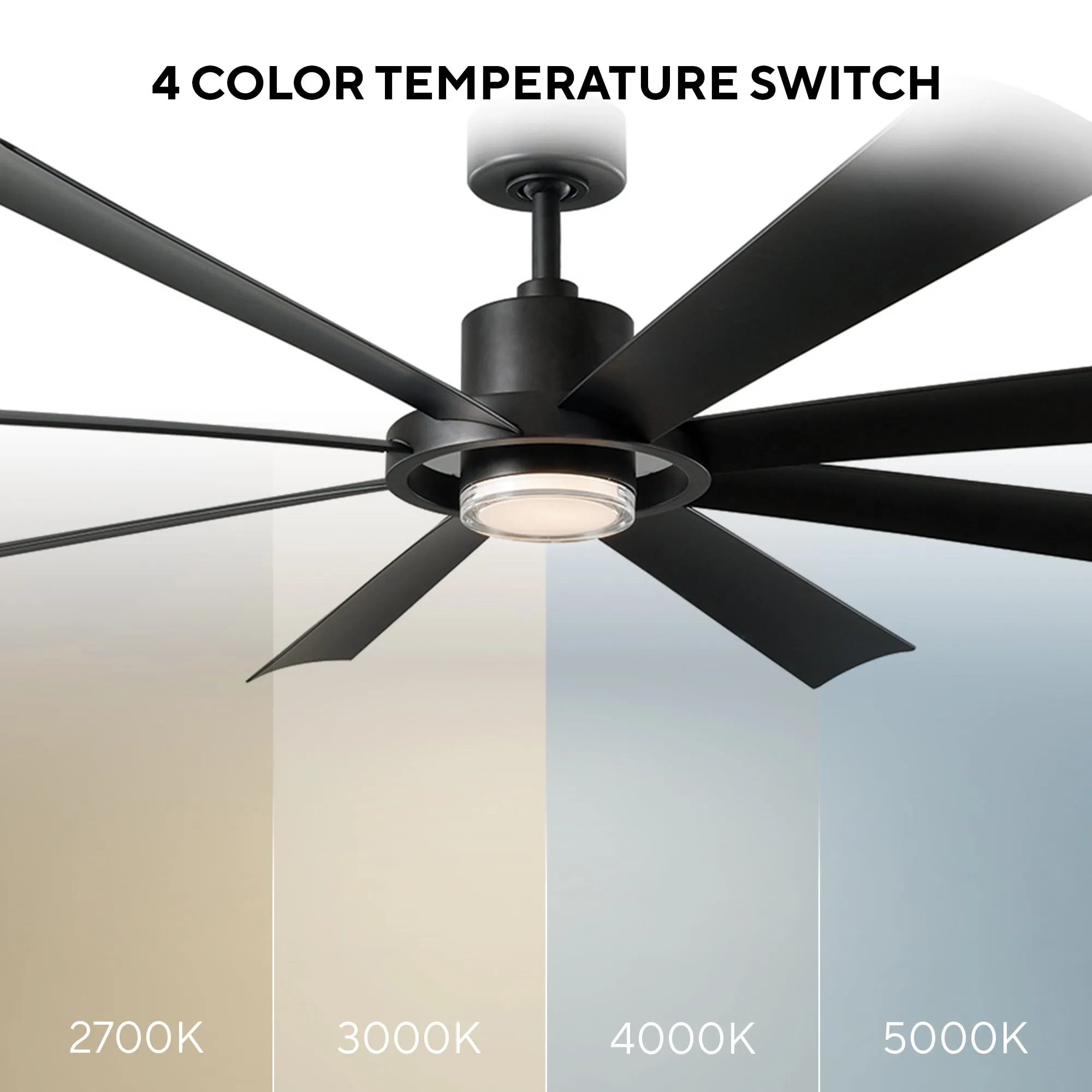 Aura Indoor/Outdoor 8-Blade 72" LED Smart Ceiling Fan