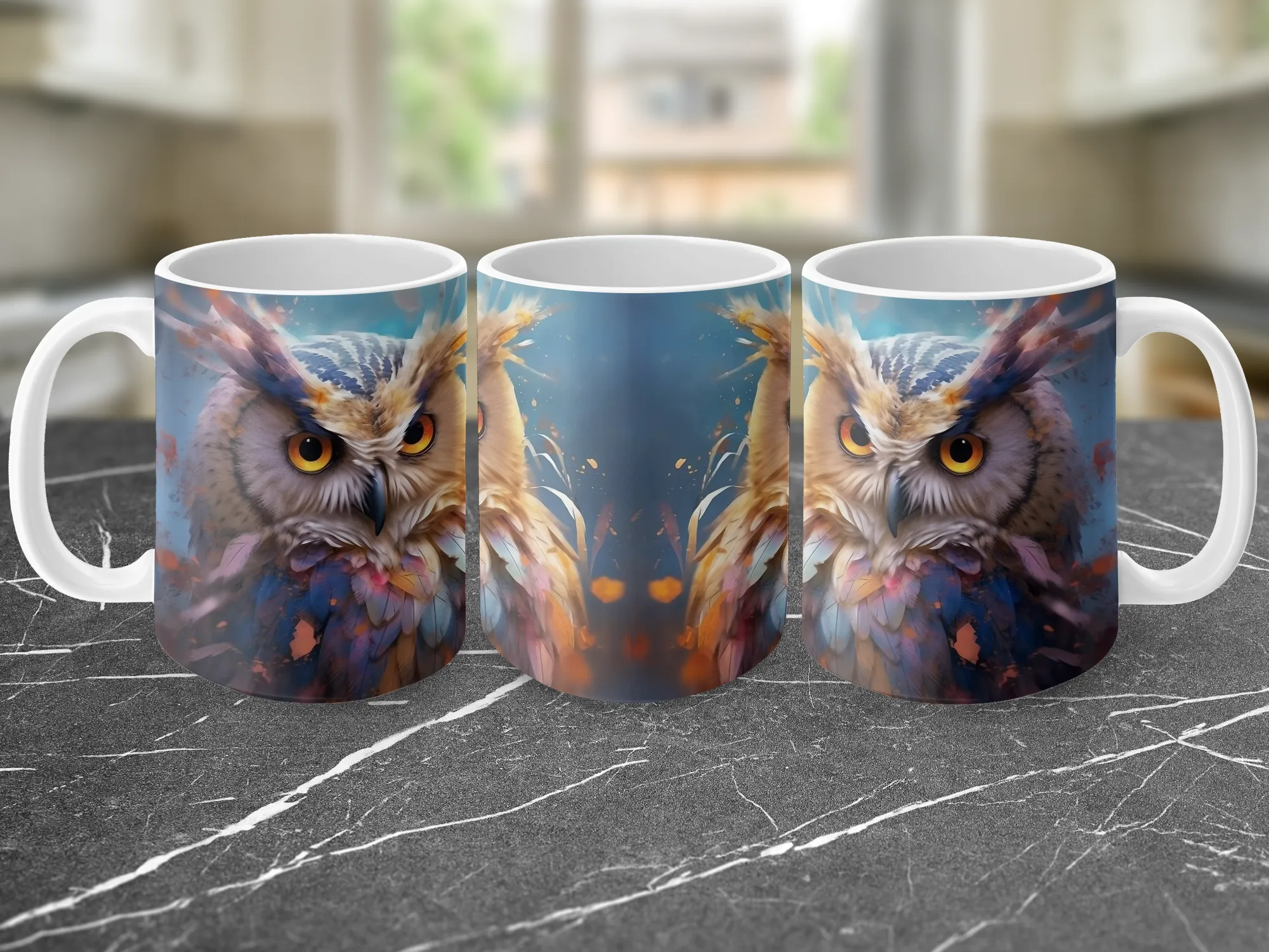 Beautiful Sophisticated Owl Coffee Mug, Coffee Mug, Cute Owl Gifts for Women, Owl Coffee Cup, Ceramic Mug