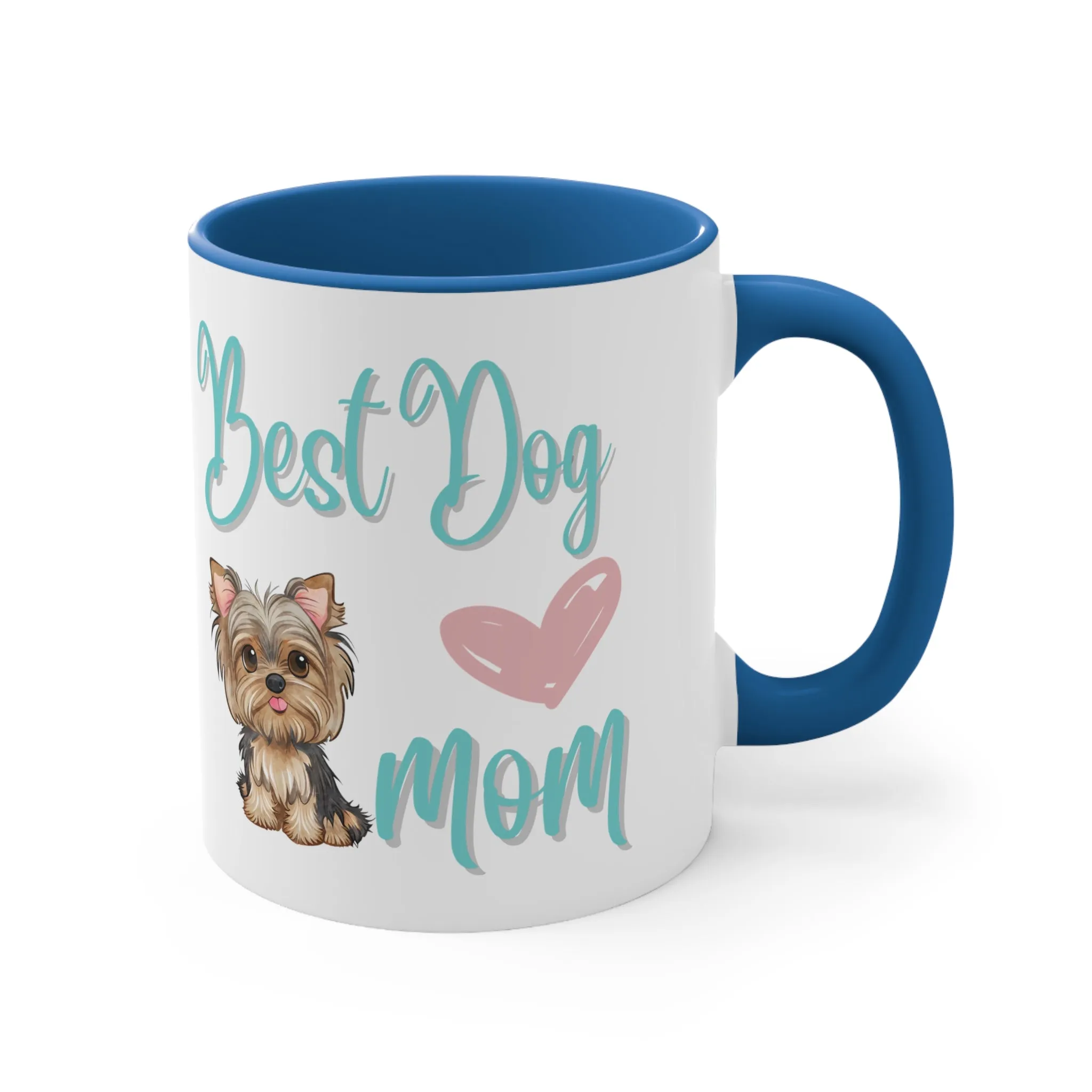 Best Dog Mom with Yorkie Multi-Color Coffee Mug for Dog Owners