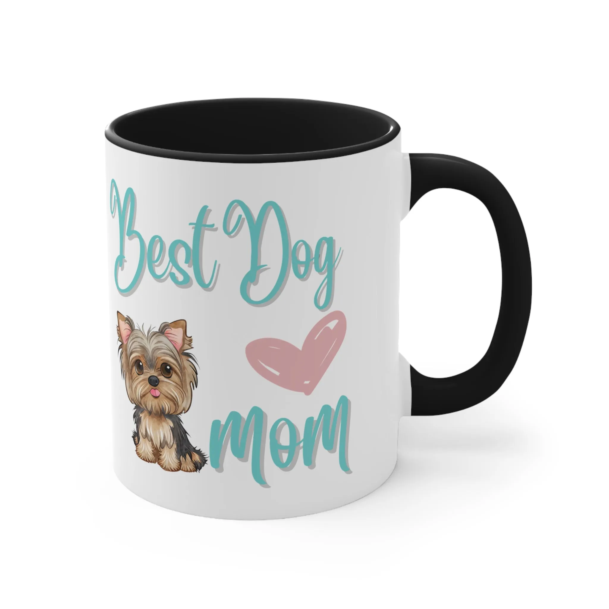 Best Dog Mom with Yorkie Multi-Color Coffee Mug for Dog Owners