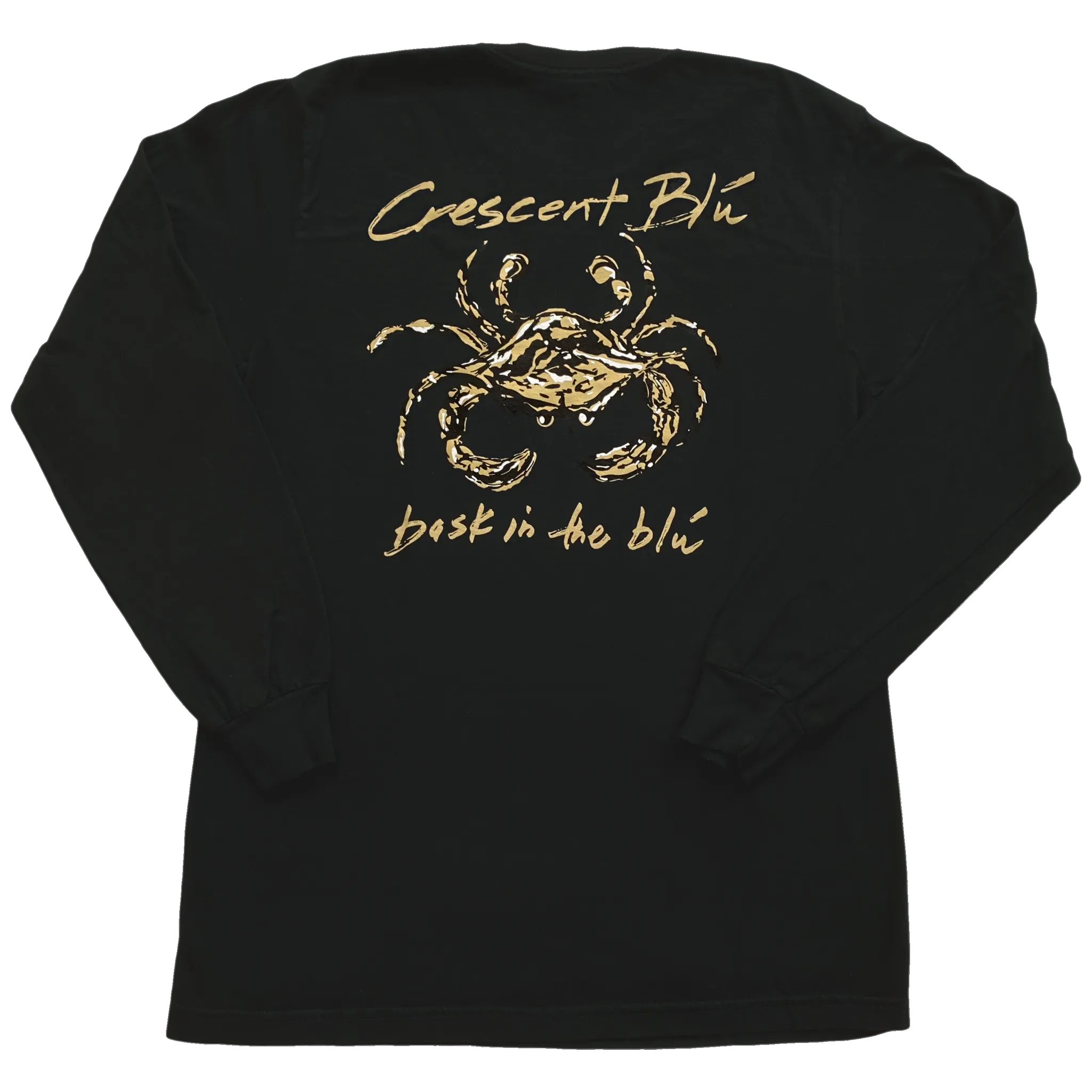 Black & Gold Adult Long Sleeve T-shirt