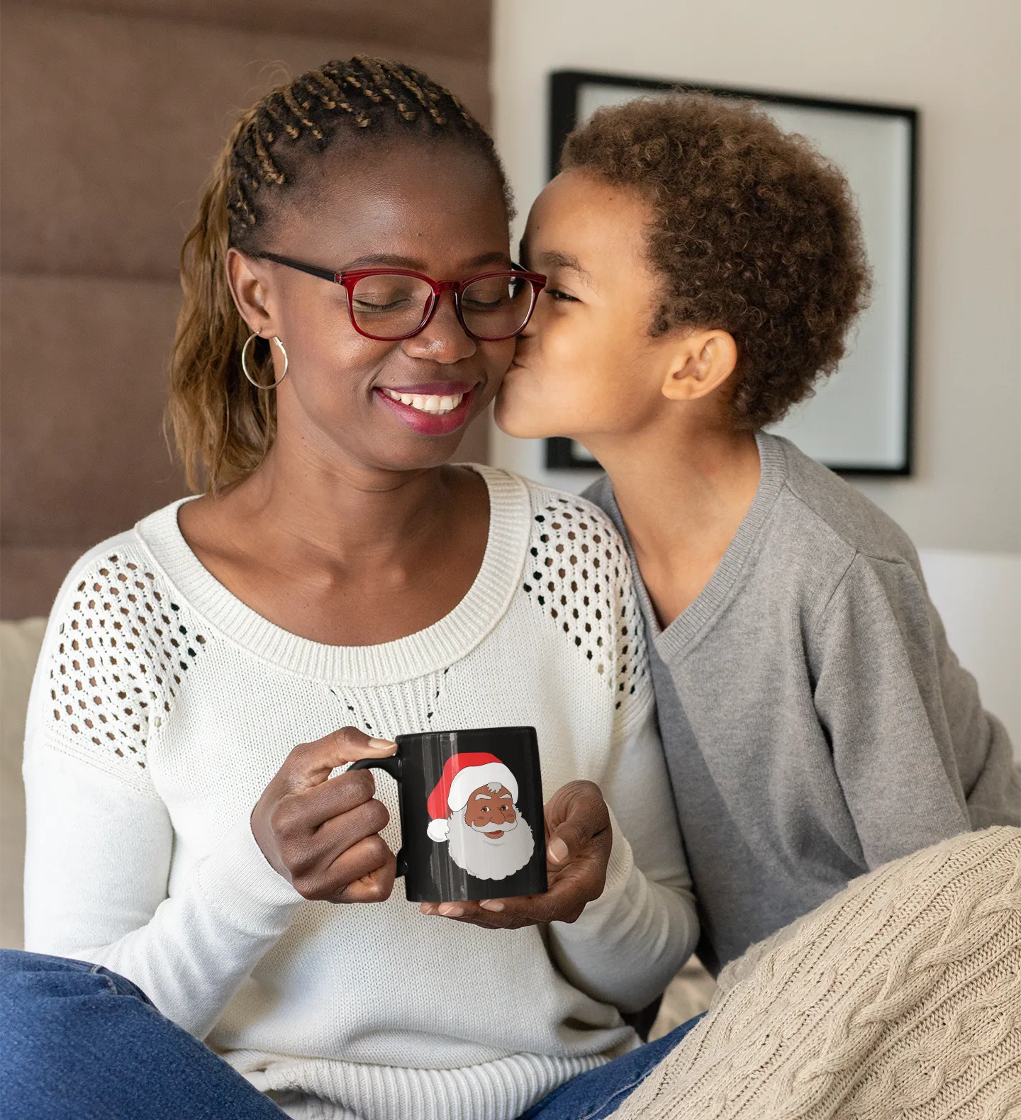 Black Santa Full Color Mug