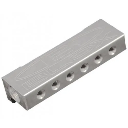 Blox Racing Billet 6-Port Vacuum Manifold Kit - Silver - BXAC-00403-SI