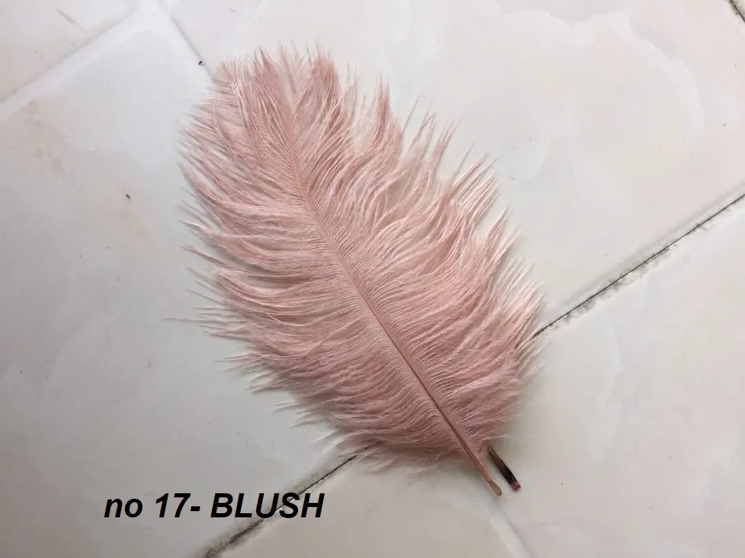 Blush pink Feather Fan bridal hand fan bouquet, READY TO SHIP