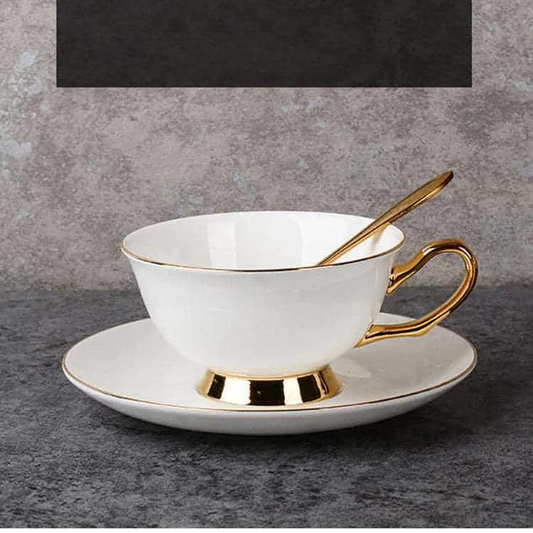 bone china gold-painted coffee cup