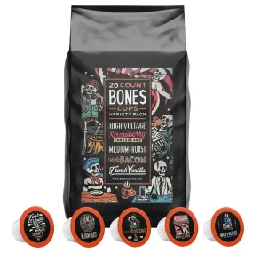 Bones Cups 20-Count Single Serve Variety Pack