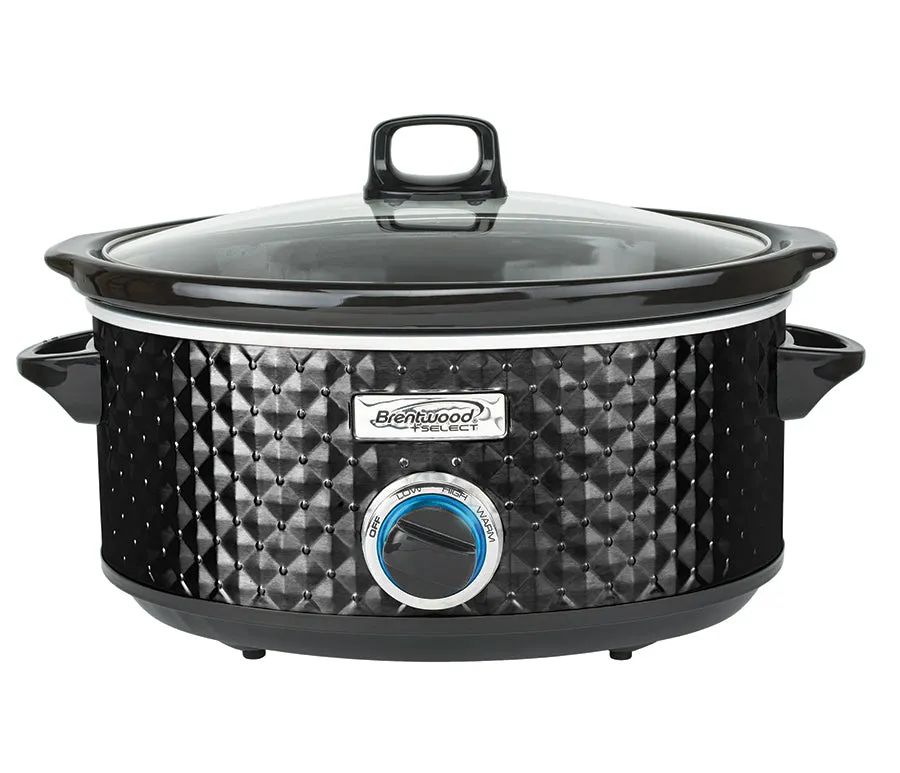 Brentwood Select SC-157BK 7 Quart Slow Cooker, Black 110V -Store Pickup Only