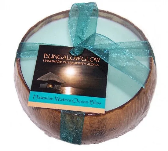 Bubble Shack Hawaii - Bungalow Glow Hawaiian Waters Ocean Bliss Coconut Shell Candle