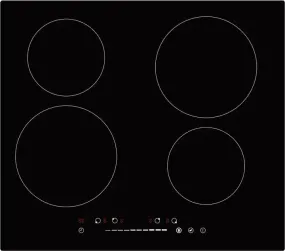 Built-in Induction Hob 60cm - 4 Zone - Electric Stove - Black Gas Cooker - Ultra Slim - 7200W