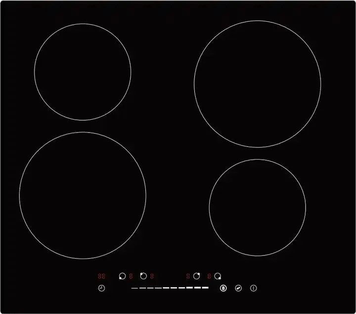 Built-in Induction Hob 60cm - 4 Zone - Electric Stove - Black Gas Cooker - Ultra Slim - 7200W