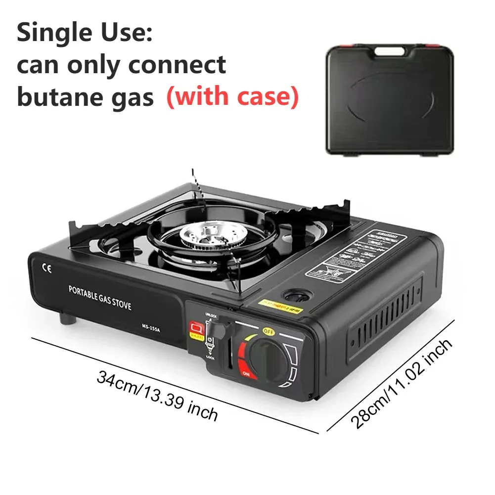 Camping Stove Automatic Ignition Large Firepower Stove Burner Windproof Energy Saving Alloy Dual-use Gas Stove Camping Supply