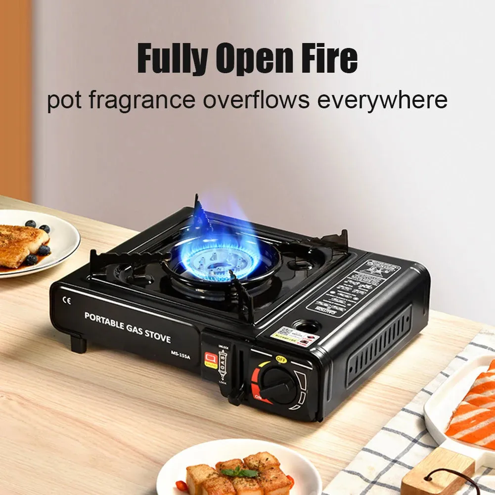 Camping Stove Automatic Ignition Large Firepower Stove Burner Windproof Energy Saving Alloy Dual-use Gas Stove Camping Supply