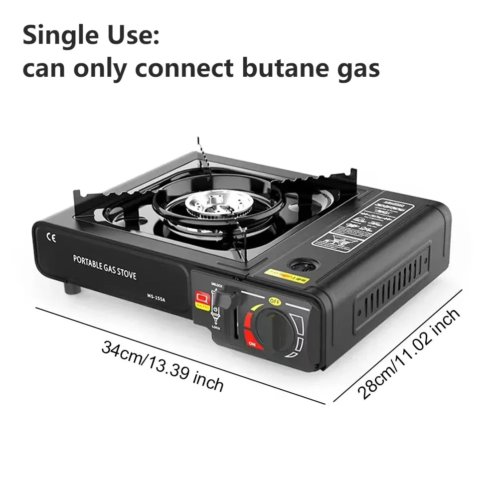 Camping Stove Automatic Ignition Large Firepower Stove Burner Windproof Energy Saving Alloy Dual-use Gas Stove Camping Supply