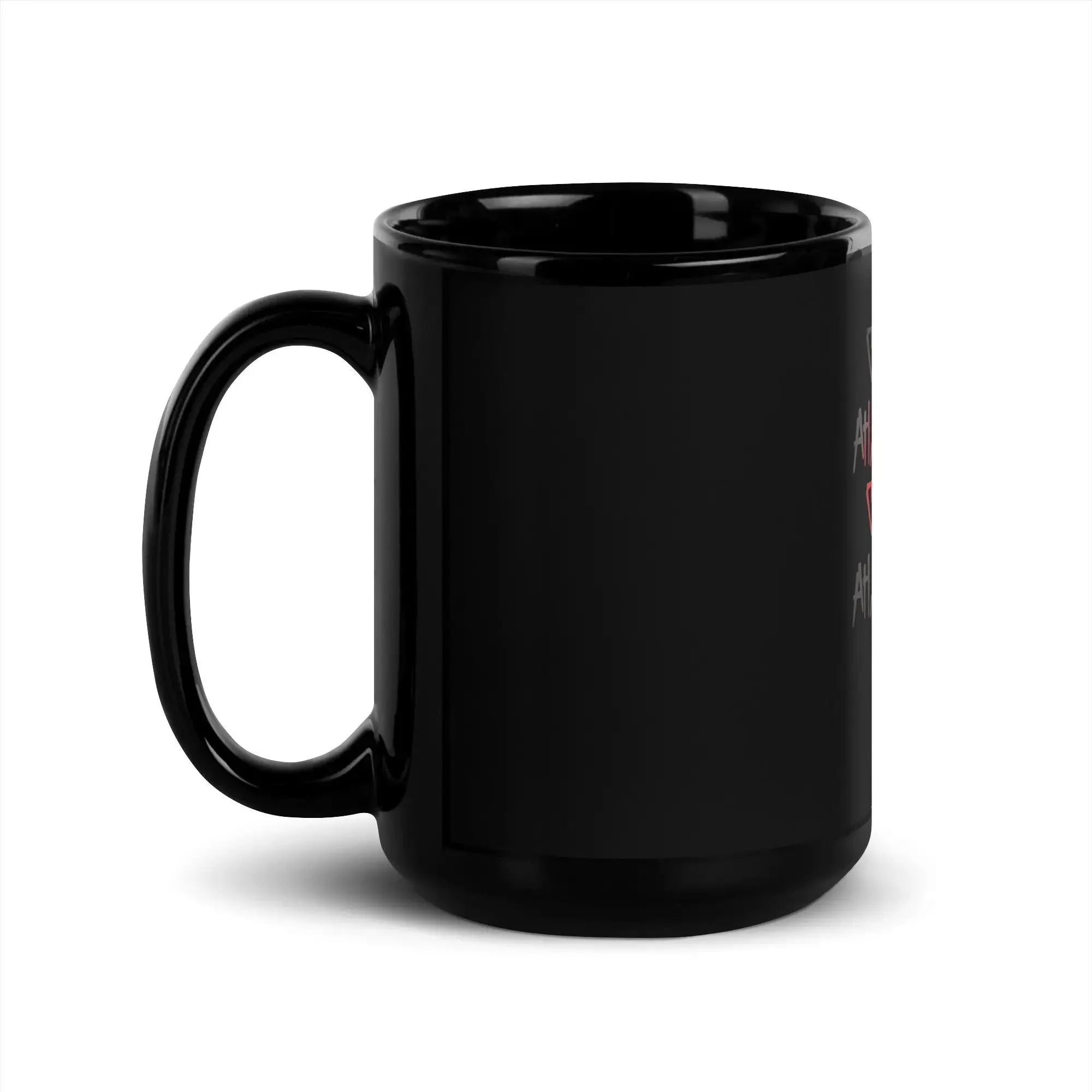 Ch Ch Ch, Ah Ah Ah Black Glossy Mug