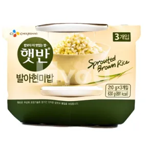 Cheiljedang Sprouted Brown Rice 3x210g ~ Cheiljedang 微波糙米饭 3x210g