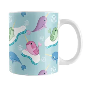 Colorful Arctic Narwhal Pattern Mug