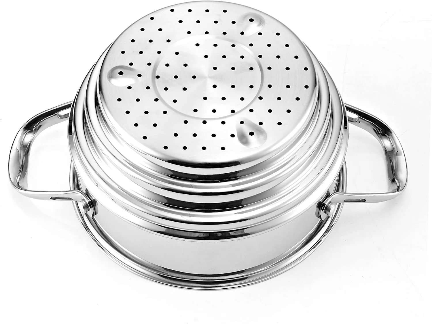 Cooks Standard Classic Stainless Steel Cookware 9-Piece Set Glass Lid