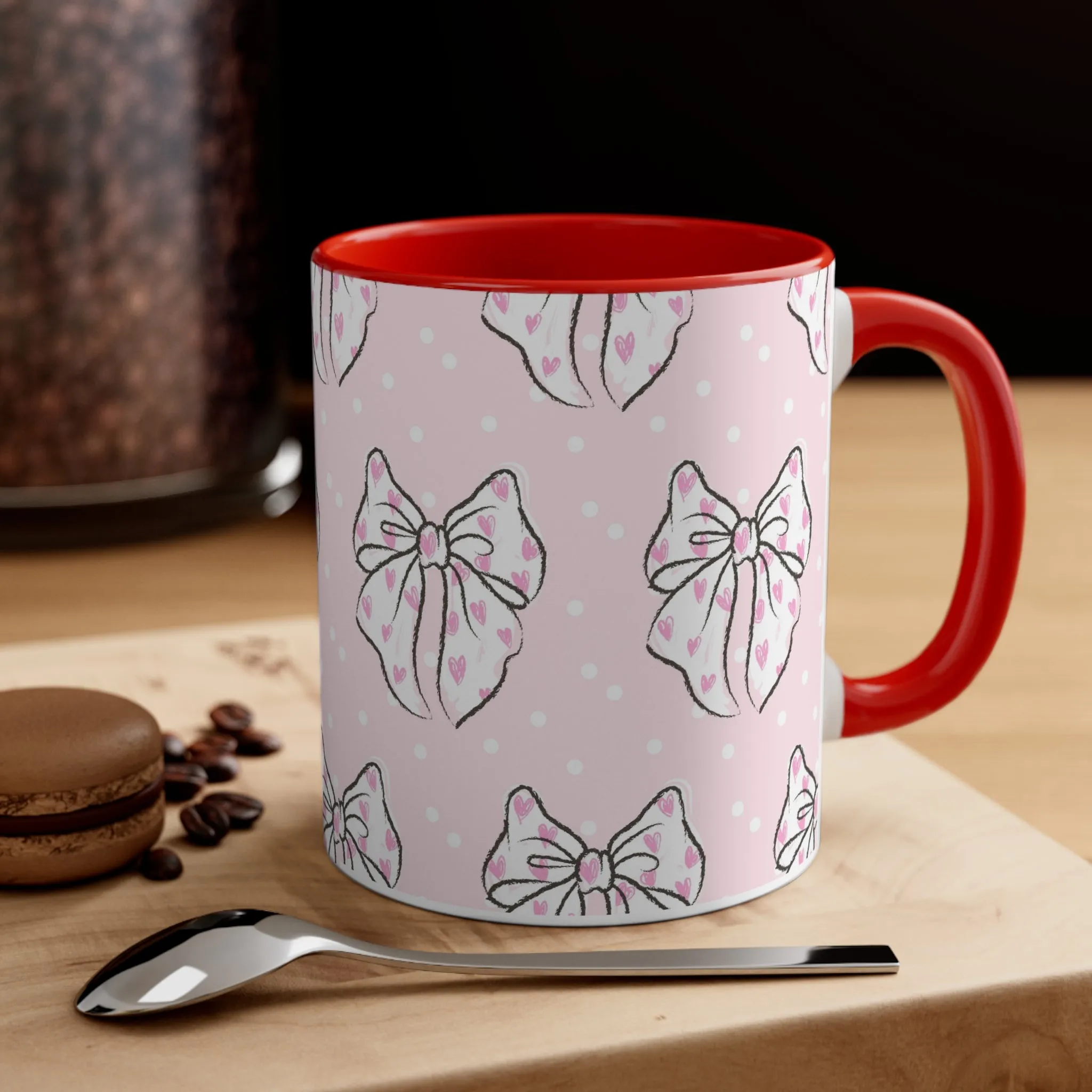 Coquette Pink Bow Ceramic Mug