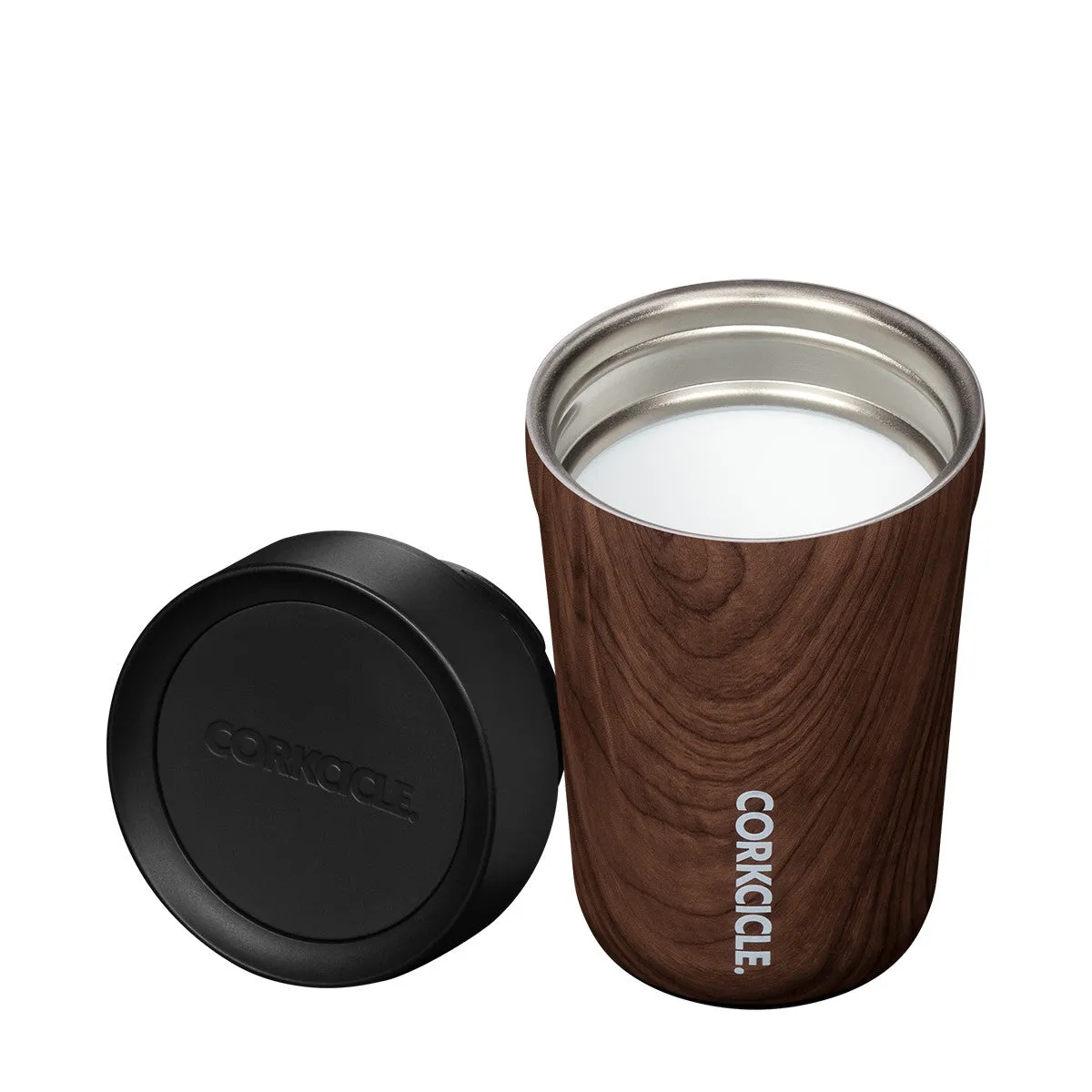 Corkcicle Commuter Cup 260ml - Walnut Wood Insulated Stainless Steel Cup