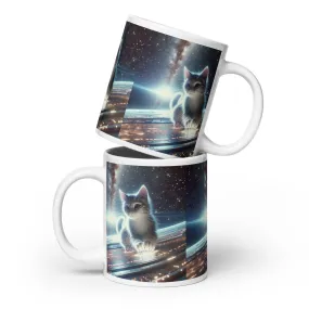 Cosmic Kitten Mug | Ceramic Coffee Mug | Dishwasher & Microwave Safe | 11 oz, 15 oz, 20 oz