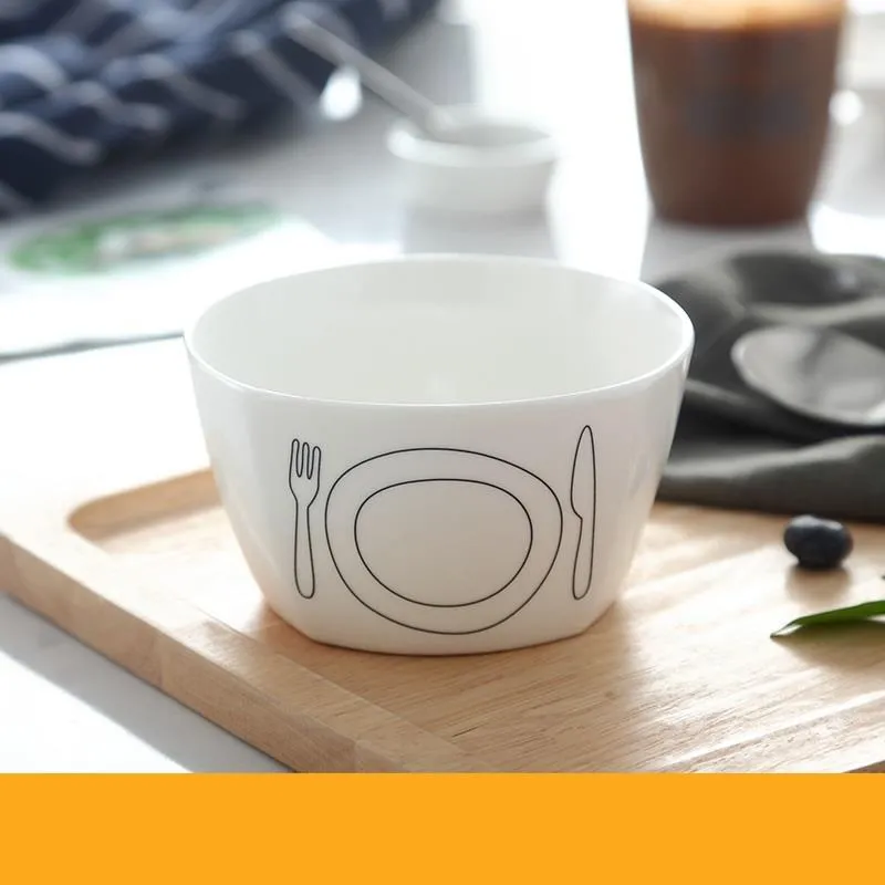 Creative rice bowl soup bowl home